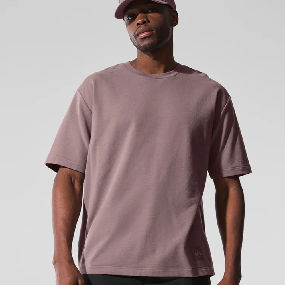 NWT Alo Yoga Double Take Short Sleeve LIMITED: Mushroom